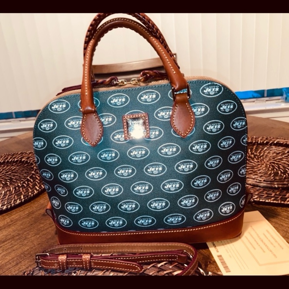 Dooney & Bourke New York Jets Zip Zip  Domed Satchel (NWOT)